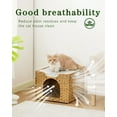 thumbnail image 2 of Cat Beds Indoor Kitten House, Handwoven Rattan Cat Cave Pet Cube, Large Cat Houses, One Bed Mat, Foldable, Hideaway, 16.5x16.5x13.2 Inches, 2 S-Shaped Hooks in Living Room Bedroom Natural, 2 of 7