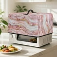 thumbnail image 2 of TSOVTHRID Pink Marble Texture Print Microwave Oven Dust Cover Microwave Oven Cloth Cover Stain Resistant Universal Case Protections Protector with Handle, 20.9"W x 15.7"D x 12.4"H, L, 2 of 7