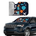 thumbnail image 3 of Kdxio Creative Transport Print Front Windshield Sun Shade,Folding Auto Sunshade for Car Truck SUV-Medium, 3 of 7