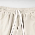 thumbnail image 6 of Men Casual Cargo Pants Joggers Elastic Waist Drawstring Pockets Breathable Lightweight Stretchy Cargo Pants Shorts Fifth Pants Daily Work Gym+ | Zenithor,Beige M, 6 of 9
