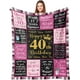 thumbnail image 1 of LHSHID 40th Birthday Gifts Women 40 Year Old Birthday Gifts for Women 40th Birthday Gift Ideas 40th Birthday Gifts Women Unique Gifts for 40th Birthday Woman 40th Birthday Blanket 50"x60", 1 of 7