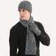 thumbnail image 3 of Conjunto de gorros y guantes para hombre, bufandas de lana de punto, bufandas de Color sólido, Otoño e Invierno, 3 of 4