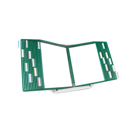 Djois® Desktop Display System, Durable Steel Wire Frames, Letter-Size, 30 Pockets, Green
