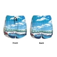 thumbnail image 5 of Lsque Urban Riverside Clock Tower Printed Women's Running Shorts with Liner Pockets,Elastic Quick Dry Workout Athletic Gym Yoga Shorts,Womens High Waist Shorts-Large, 5 of 9