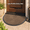Brown, variant on Half Circle Front Door Mat, Heavy Duty Natural Rubber Doormat, Low Profile Indoor Outdoor Entry Mat, Dirt and Moisture Trapping Entrance Rug with Irregular Triangle Pattern