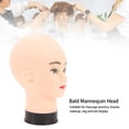 thumbnail image 3 of Bald Head Model, Simulated Skin Mannequin Head Needle Insertable  for Hats Glasses Headphone Display, 3 of 7