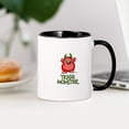 thumbnail image 3 of CafePress - Red Tickle Monster With Horns And One Eye Mug - 11 oz Ceramic Mug - Novelty Coffee Tea Cup, 3 of 4