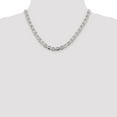 thumbnail image 4 of Auriga Fine Jewelry 925 Sterling Silver 8.9 mm Flat Anchor Chain Necklace for Men's 18", 4 of 5