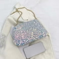 thumbnail image 6 of 1 x Party Fashion Bag Reversible Sequins Retro Accessory Carnival Theme Party (Rainbow/Gold), 6 of 10