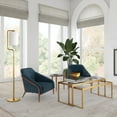 thumbnail image 4 of Evelyn&Zoe Rotolo 62" Tall Floor Lamp with Fabric Shade, Brass/White, 4 of 8