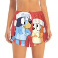thumbnail image 4 of Lsque Bluey Printed Women's Running Shorts with Liner Pockets,Elastic Quick Dry Workout Athletic Gym Yoga Shorts,Womens High Waist Shorts-XX-Large, 4 of 9