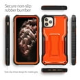 thumbnail image 6 of ExoGuard For iPhone 11 Pro Max Case, Phone Case with Screen Protector and Kickstand (Orange), 6 of 7