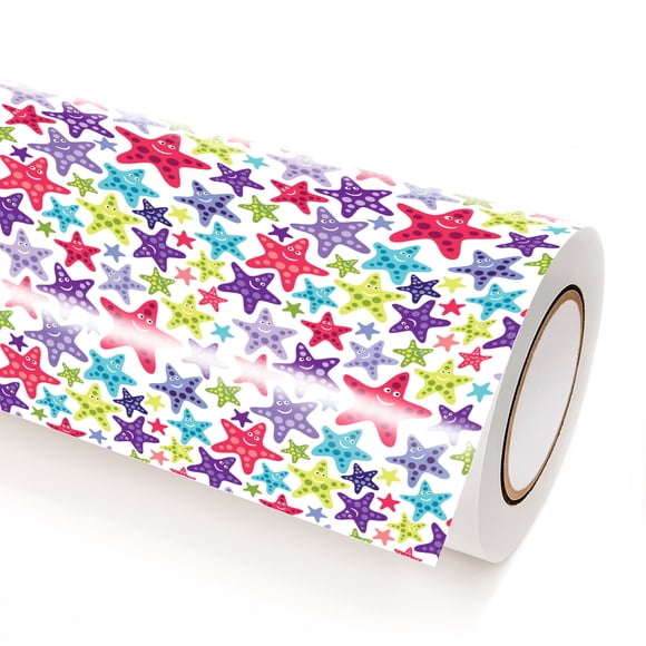 Vinil Decorativo en Lamina Joss Design Estrellas Sonrientes 5.5 m x 50 cm