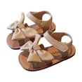 thumbnail image 4 of Gubotare Toddler Girl Summer Sandals Baby Girl Boy Sandals Comfort Summer Outdoor Casual Beach Shoes with Flower Anti Slip Size 8 (Khaki,Toddler 8), 4 of 7