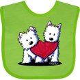thumbnail image 3 of Inktastic Valentine Westie Duo Boys or Girls Baby Bib, 3 of 4