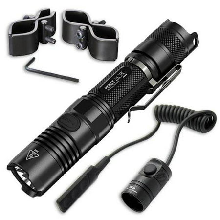 Bundle: Nitecore P12GT Flashlight CREE XP-L HI V3 LED -1000 Lumens w/GM03 Weapon Mount  and  Pressure