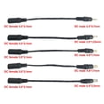 thumbnail image 2 of Qisuw 5V 9V 12V DC5.5*2.1mm Female to 5 Types DC Male Connector Adapter Cable Cord, 2 of 15