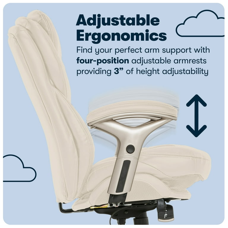Serta Bonded Leather Office Chair with True Wellness BIM Tech 250