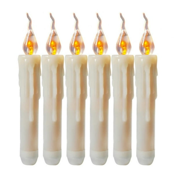 6PCS LED Taper Candles with Remote Control, Battery Operated Flameless