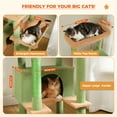 thumbnail image 5 of Demi Bonn 66" Multi-Level Cat Tree Tower for Indoor with Sisal-Covered Scratching Posts, Cat Condo with Hammock and Deluxe Perch, Green, 5 of 7