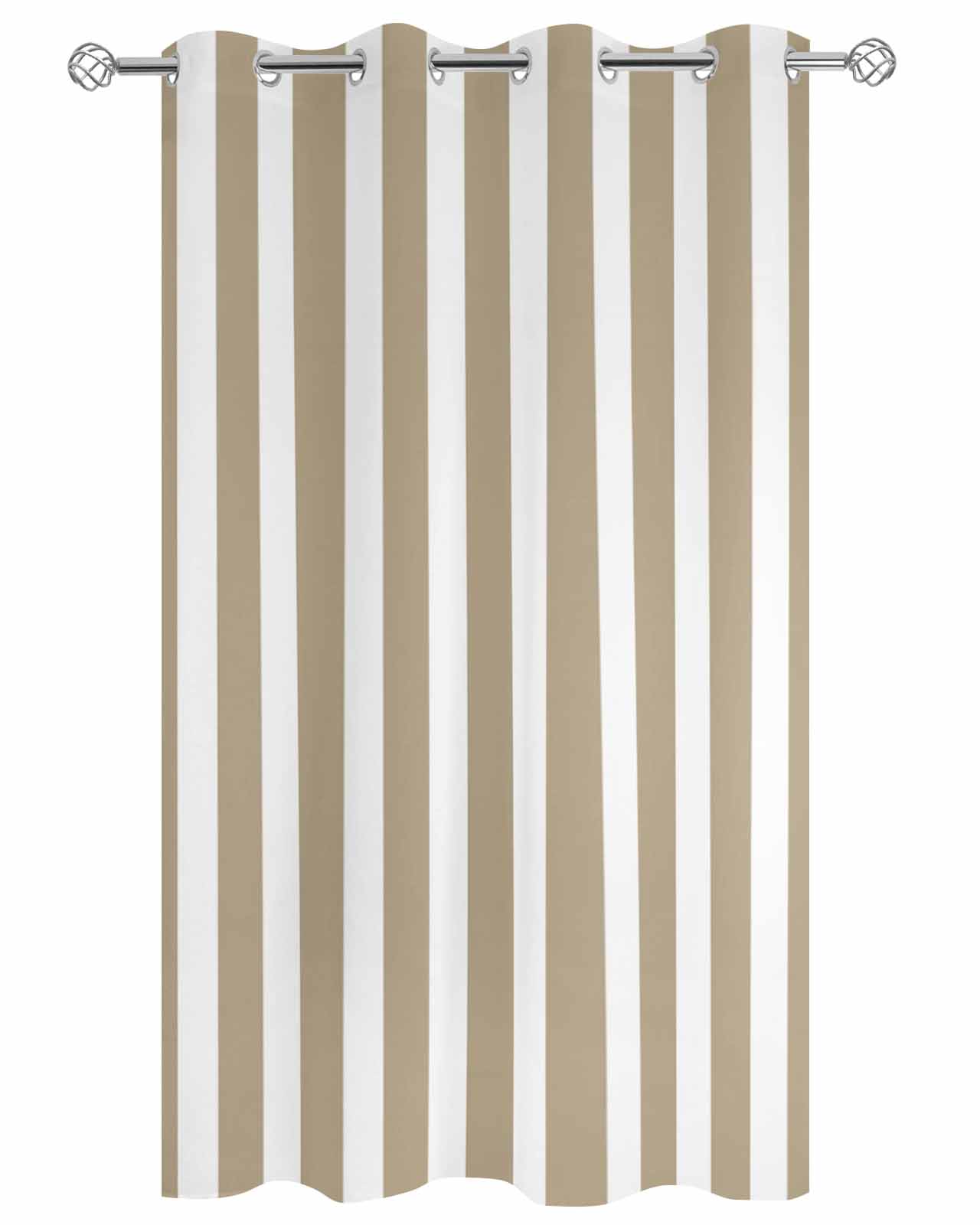 nqOlkjepod Outdoor Curtains for Patio Waterproof, Beige Striped Outdoor Privacy Panels Grommet, Modern Farmhouse Beige White Stripes Blackout Outside Curtains for Porch/Cabana 54"x95", 1 Panel