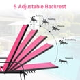 thumbnail image 7 of SHOUFTW Outdoor Folding Lounge Chair, Portable Adjustable Recliner with Pillow for Pool Patio Beach, Pink, 7 of 7