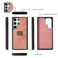 thumbnail image 3 of Dteck for Samsung Galaxy S24 Plus Wallet Case, 2 in 1 Leather Zipper Purse Detachable Magnetic 14 Card Slots Money Pocket Clutch Cover for Samsung Galaxy S24+ 6.6",Pink, 3 of 9