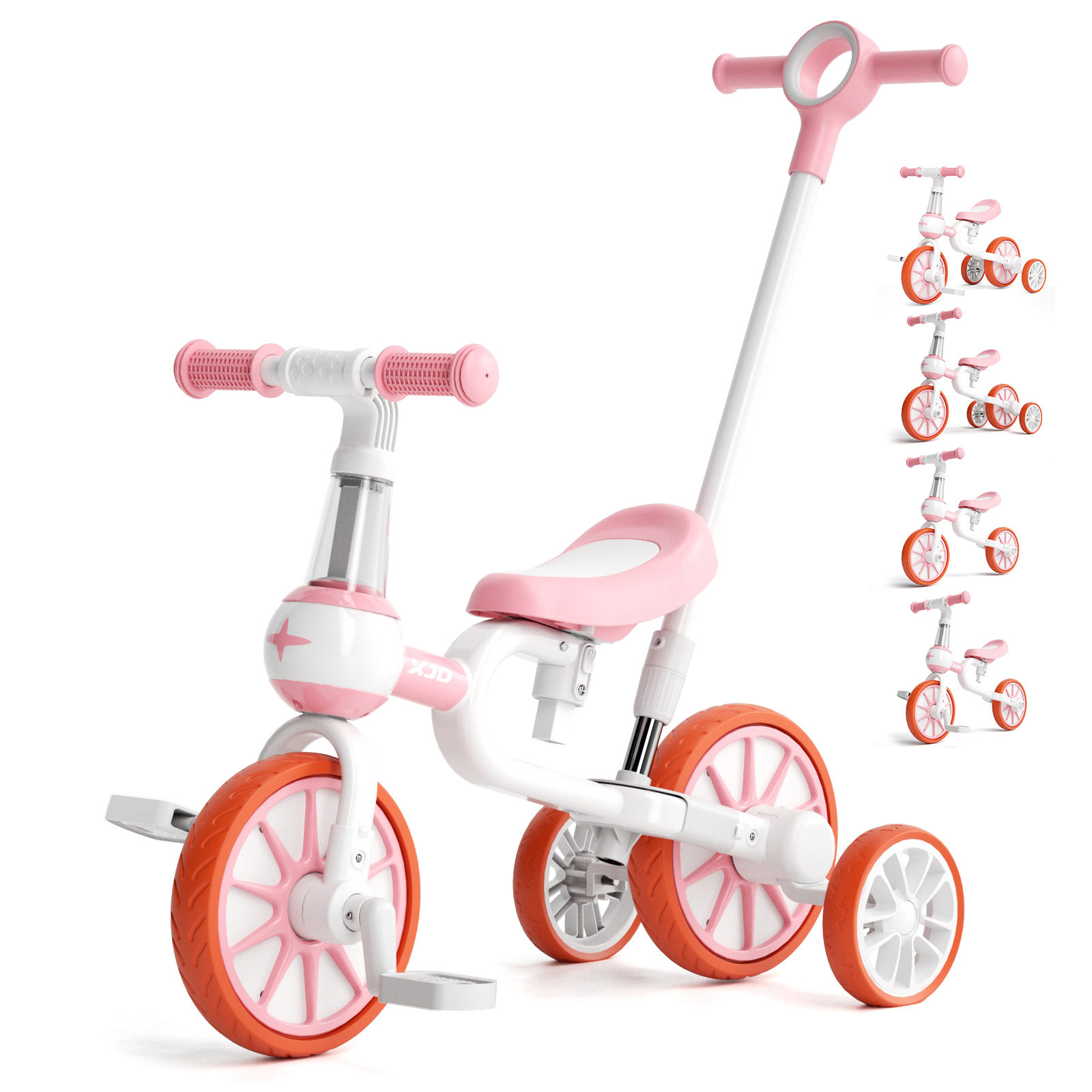 XJD 7-in-1 Toddler Tricycle with Push Handle photo 1