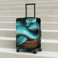 thumbnail image 6 of Hirioo Blue Viper Snake for Elasticity Suitcase Cover (No luggage Included) Durable Luggage Protector Fits 18-32 Inch Luggage-Small, 6 of 7