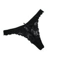 thumbnail image 2 of HUANBAI Women Lace See-Through Breathable Thongs Briefs Panties Lingerie Underwear ,(Medium,Black), 2 of 3