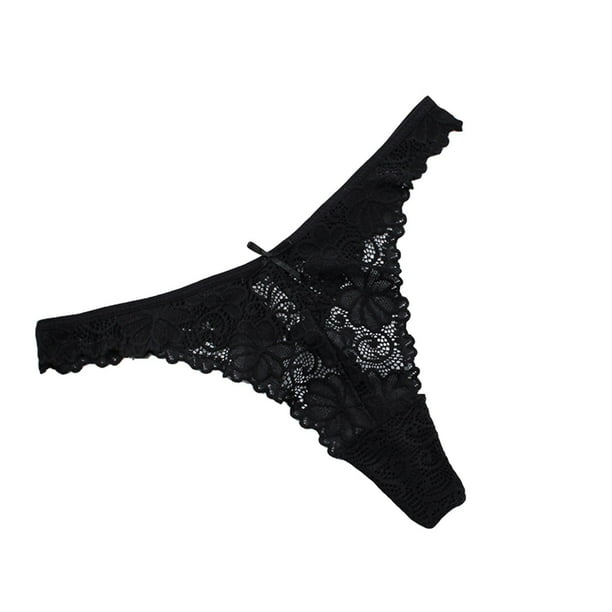 Gibobby Traje de Uniforme Ropa interior Bragas Lencería Transpirable Calzoncillos Mujeres Sexy Transparente Encaje Tangas Íntimos(Negro, XL)