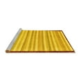 thumbnail image 2 of Ahgly Company Machine Washable Indoor Round Abstract Yellow Modern Area Rugs, 5' Round, 2 of 4