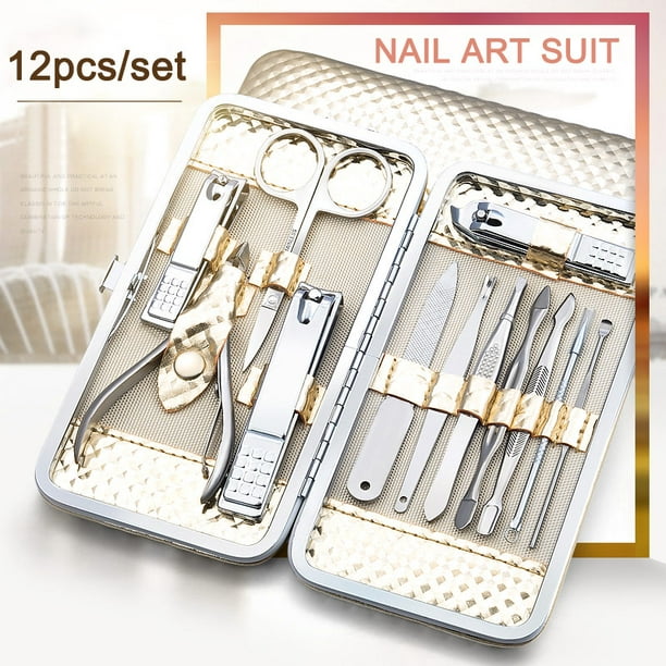 12pcs/set Nail Manicure Pedicure Clipper Scissors Tweezers Tool with for Nail - Walmart.com