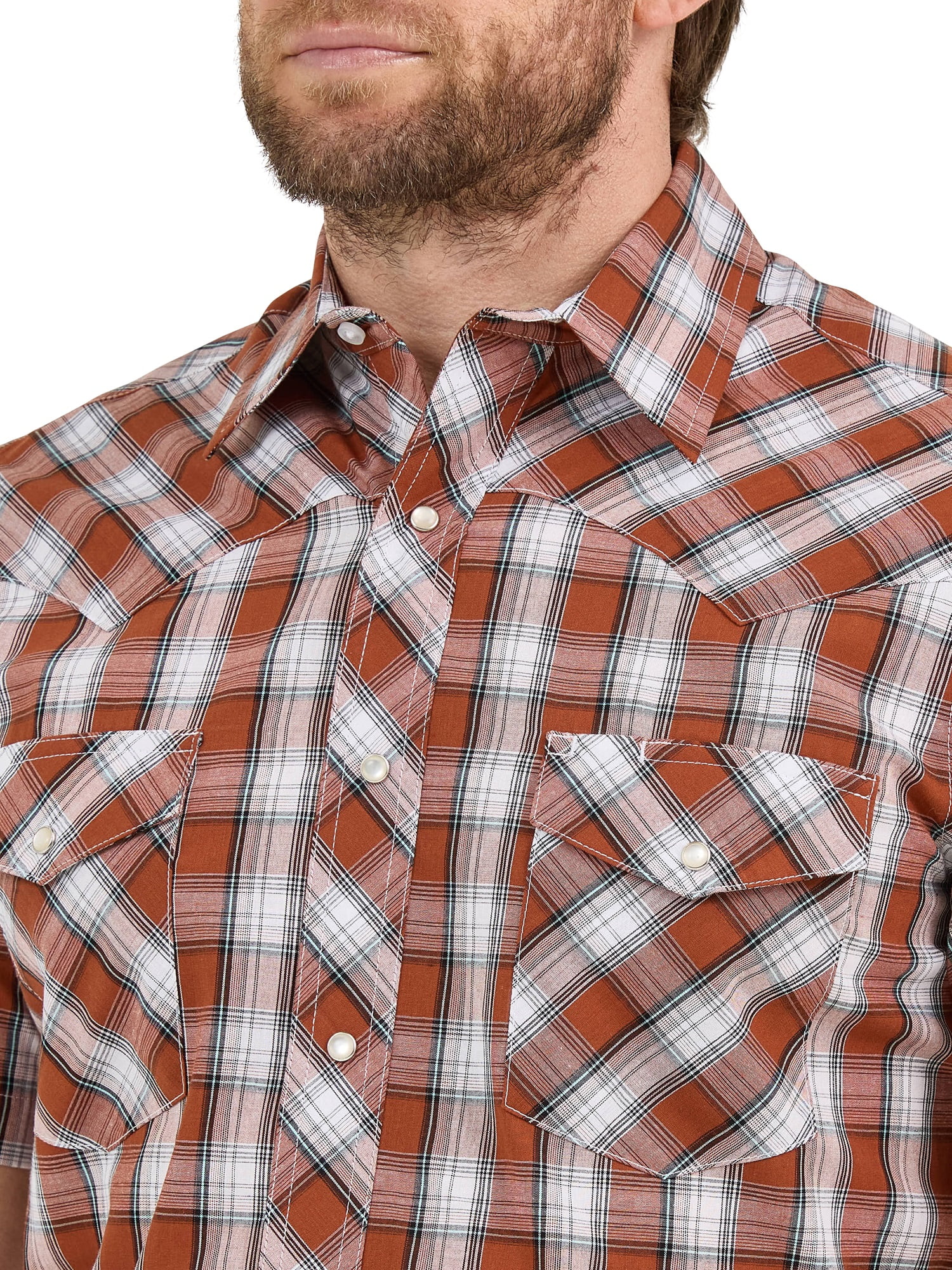 ® Men's and Big Men's Regular Fit Short Sleeve Western Shirt, Sizes S-5XL