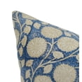 thumbnail image 4 of Fabdivine Thick Linen Hand Block Print Farmhouse Throw Cushion Cover , 22"X22", Steel Blue, 4 of 5