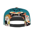 thumbnail image 4 of Daiia I Love Sushi print Flat Bill Hats Flat Brim Trucker Cap Baseball Cap Adjustable Classic Low Profile Hat Unconstructed Plain Cap, 4 of 9