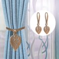 thumbnail image 5 of Set of 2 Boho Curtain Tiebacks, Leaves Cotton Macrame Curtain Clips, Feather Curtain Clips Curtain Clips for Curtains Drapery Decor, 5 of 5