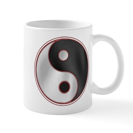 CafePress - Classic Yin Yang Mug - 11 oz Ceramic Mug - Novelty Coffee Tea Cup