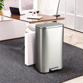 thumbnail image 2 of Garvee Bote de Basura 30L de Acero Inoxidable con Pedal y Tapa de Cierre Suave – Incluye Cubo Interior, para Cocina y Oficina, 2 of 9