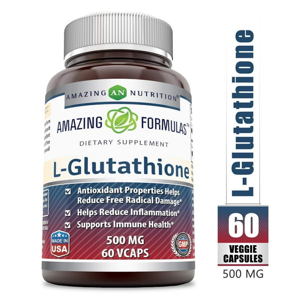 Amazing Formulas Reduced L-Glutathione - 500 Mg, 60 Veggie Capsules ...