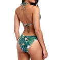 thumbnail image 4 of Cadmus Women's 3 Piece Swimsuits Tropical Print Bikini Set with Cover Up,010, Medium, 4 of 8