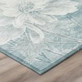 thumbnail image 6 of Addison Rugs Chantille Indoor/Outdoor Transitional Floral Aqua Machine Washable Rectangle Rug, 3' x 5', 6 of 7