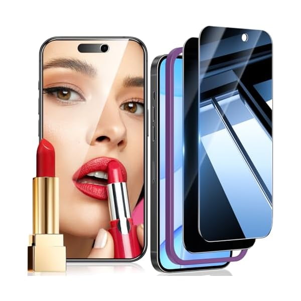 can Privacy Screen Protector for iPhone 13/13 Pro Mirrored Film for iPhone 14, Perfect Mirror Effect, Shatterproof, Touch Sensitive, with Large Glasses Cloth to Remove Fingerprints