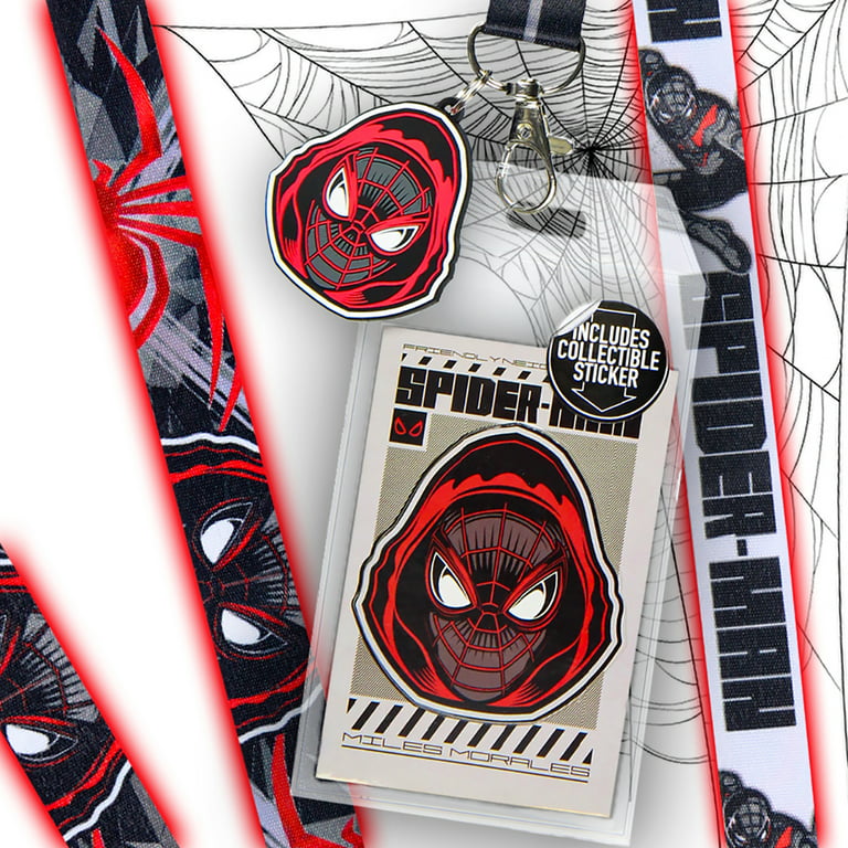 Spider-Man ID Lanyard Badge Holder With 1.5 Rubber Charm Pendant 