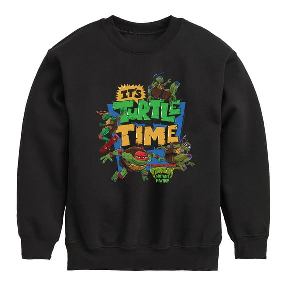 Teenage Mutant Ninja Turtles Mutant Mayhem - Its Turtle Time - Toddler & Youth Crewneck Fleece Sweatshirt