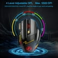 thumbnail image 3 of Wireless Gamer Mouse for Computer 2.4G RGB Rechargeable Gaming Mouse Bluetooth USB Mouse Silent Ergonomic Mice, 3 of 7