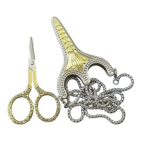 Petits Ciseaux Brodés avec Collier / Ciseaux de Couture pour Découpe de Tissu Ciseaux Vintage / Ciseaux Brodés Antiquités avec Support de Collier / Support de Ciseaux Necklac