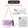 thumbnail image 7 of Xixirimido Clutch Purse for Women Formal Evening Bags for Wedding Party Cocktail Prom Leather Envelope Bag with Detachable Chain, Pink Mermaid Scale, 7 of 7