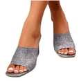 thumbnail image 4 of Sandales d'Été pour Femmes à Talon Compensé en Maille de Poisson avec Coussin, 4 of 6