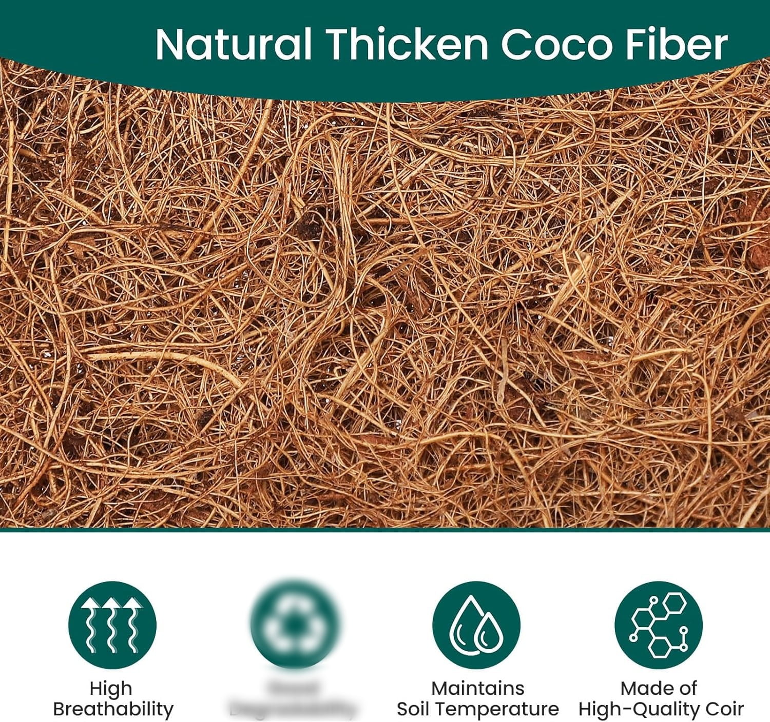 2 Pack 24 inch Coconut Liners for Planters, Trough Coco Coir Liners Coconut Coir Replacement Liner Coco Fiber Window Box Liners for Wall Planter